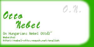 otto nebel business card